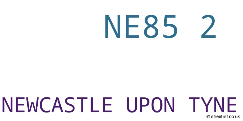 A word cloud for the NE85 2 postcode